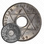 1/2 пенни 1949, KN, знак монетного двора: "KN" - Кингз Нортон Металл, Бирмингем [Британская Западная Африка]