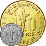 10 франков 1981, газель [Западная Африка (BCEAO)]