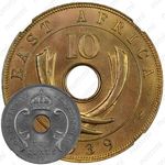 10 центов 1939, KN, знак монетного двора: "KN" - Кингз Нортон Металл, Бирмингем [Восточная Африка]