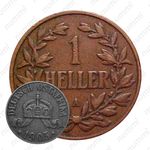 1 геллер 1905, A, знак монетного двора "A" — Берлин [Восточная Африка]