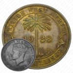 2 шиллинга 1938, Н, знак монетного двора: "H" - Хитон, Бирмингем [Британская Западная Африка]
