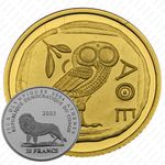 20 франков 2003, Афины 2004 [Демократическая Республика Конго] Proof