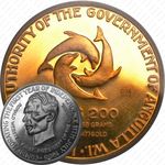 200 долларов 1968, 1-я годовщина Независимости [Ангилья] Proof