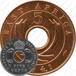 5 центов 1941, I, знак монетного двора: "I" - Бомбей [Восточная Африка]