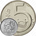 5 крон 1994, кленовый лист, знак монетного двора: "кленовый лист" - Виннипег, Канада [Чехия]
