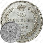 25 копеек 1846, СПБ-ПА