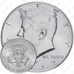50 центов 2017, D, Kennedy Half Dollar (Кеннеди) [США]