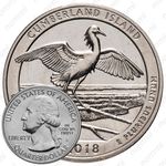 25 центов 2018, S, Камберленд [США] Proof