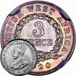 3 пенса 1920, серебро [Британская Западная Африка]