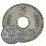 5 геллеров 1913, J, знак монетного двора "J" — Гамбург [Восточная Африка]