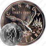 1 доллар 1997, 10 лет чекана луни-доллара, Никель [Канада]