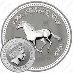 1 доллар 2002, Восточный календарь - Год Лошади /с позолотой/ [Австралия]