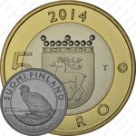 5 евро 2014, Исторические регионы Финляндии. Животные - Аланды [Финляндия]