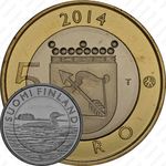 5 евро 2014, Исторические регионы Финляндии. Животные - Савония [Финляндия]