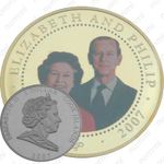 1 доллар 2007, 60 лет свадьбе Королевы Елизаветы II и Принца Филиппа /Елизавета в красном платье/ [Австралия]