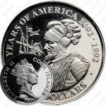 50 долларов 1990, 500 лет открытию Америки - Васко Нуньес де Бальбоа [Австралия]