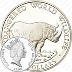 50 долларов 1990, Вымирающие виды - Носороги [Австралия]