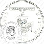 1 доллар 2006, 150 лет Кресту Виктории [Канада]