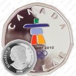1 доллар 2010, XXI зимние Олимпийские Игры, Ванкувер 2010 - Счастливый Доллар [Канада]