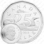 1 доллар 2012, 25 лет долларовой монете "Луни" [Канада]