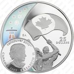 25 долларов 2007, XXI зимние Олимпийские Игры, Ванкувер 2010 - Атлеты с флагом [Канада]