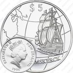 5 долларов 1996, Открытие Новой Зеландии Абелем Тасманом [Австралия]