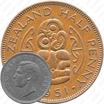 ½ пенни 1949-1952, Бронза [Австралия]