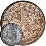 1 реал 1717-1745, Отметка монетного двора "M" - Мадрид [Испания]