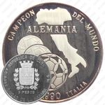 5 песо 1990, Чемпионат мира по футболу 1990, Италия [Куба]