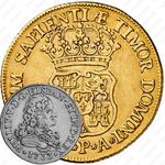 4 эскудо 1731-1733, Отметка монетного двора "S" - Севилья [Испания]