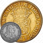 4 эскудо 1732-1734, Отметка монетного двора "M" - Мадрид [Испания]