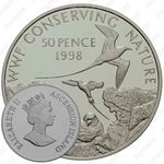 50 пенсов 1998, Всемирный фонд дикой природы - Белохвостый фаэтон [Остров Вознесения]