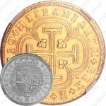 8 эскудо 1719-1727, Отметка монетного двора "M" - Мадрид [Испания]