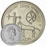 25 центов 1999, Миллениум - Февраль 1999, Запечатленные в камне [Канада]
