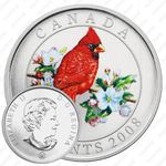 25 центов 2008, Птицы Канады - Красный кардинал [Канада]