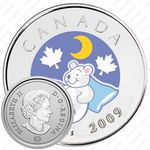 25 центов 2009, Плюшевый мишка, полумесяц [Канада]