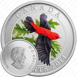 25 центов 2014, Птицы Канады - Красно-чёрная пиранга [Канада]
