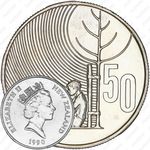50 центов 1990, 150 лет подписанию Договора Вайтанги [Австралия]