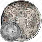 ½ талера 1756-1765, Мария Терезия - герб Тироля в центре [Австрия]