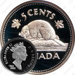 5 центов 2002, 50 лет правлению Королевы Елизаветы II [Канада]
