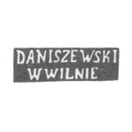 Клеймо мастера Данишевский И. - Вильно - инициалы "DANISZEWSKI" "W WILNIE" - 1844-1893 гг., фото 