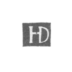 Клеймо мастера Диль Хан (Dyla Hanus) - Вильно - инициалы "HD" - 1595-1630 гг., фото 