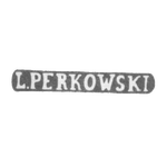Клеймо мастера Перковский Л. - Вильно - инициалы "L.PERKOWSKI" - 1895-1908 гг., фото 