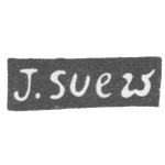 Клеймо мастера Зуев Иван Матвеев - Вологда - инициалы "J.SUEW" - 1816 гг., фото 