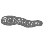 Клеймо мастера Шлеппер Бертольдус Кристиан - Ленинград - инициалы "BC.Schlepper", фото 
