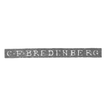 Клеймо мастера Бреденберг Карл Фредерик - Ленинград - инициалы "C-F-BREDENBERG", фото 