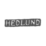 Клеймо мастера Гедлюнд Аксель - Ленинград - инициалы "HEDLIND", фото 