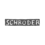 Клеймо мастера Шредер Иоганн Лоренц - Ленинград - инициалы "SCHRODER", фото 
