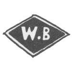 Клеймо неизвестного мастера Минска - инициалы "W.B" - 1892 г., фото 