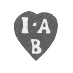 Клеймо неизвестного мастера Москвы - инициалы "I-A B" - 1744 г., фото 